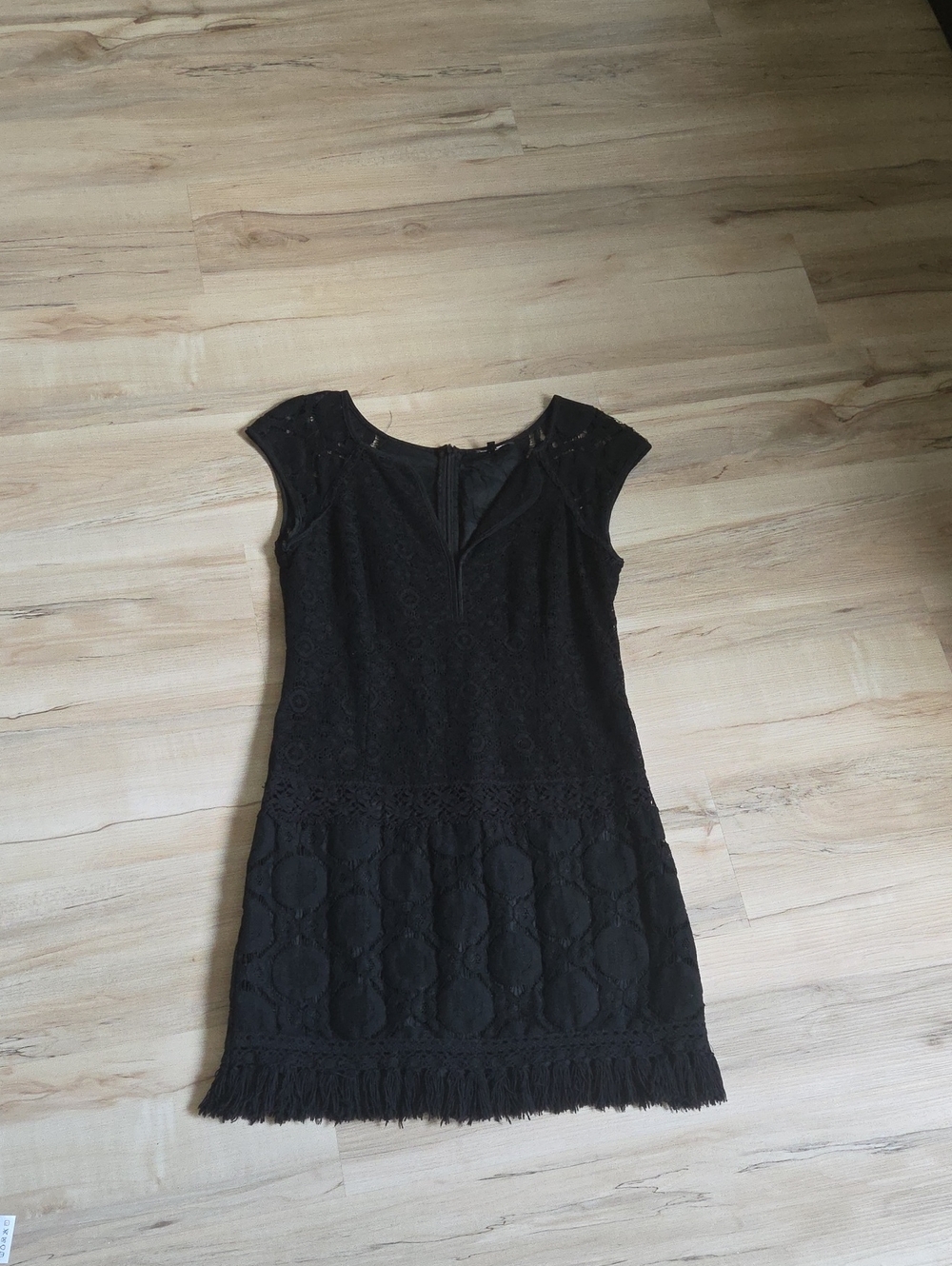 Nanette Lepore Black Lace Fringe Mini Dress